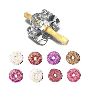 Stainless Steel Revolving Doughnut Cutter Mold Manual <strong>Pastry</strong> Donut Cutter <strong>Roller</strong> - Product Image 2