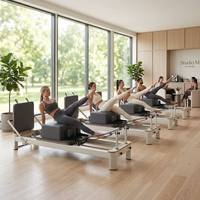 Reformer de Pilates esthétique en alliage d'aluminium blanc pour salle de sport à domicile moderne, banc d'entraînement haut de gamme pour le bien-être