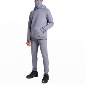Custom Solid <b>Grey</b> 100% Polyester Slim Fitted Tracksuit Wholesale <b>Cheap</b> Sets and <b>Suits</b> - Product Image 1