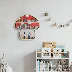 Wooden Mushroom Floating <b>Shelf</b> 3 Tier Wall Mounted Storage <b>Rack</b> For Living Room Bedroom Display Decor - Product Image 1