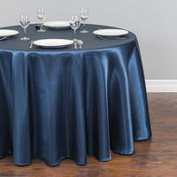 Vente en gros de couverture de table ronde en satin rouge vert 120 132 pouces nappe en lin pour événements décorations de fête de Noël de mariage