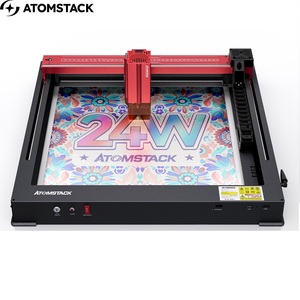Machine de gravure à diodes refroidie par air 24W pour A24 Pro, pour carton, cuir, plastique, acrylique, bois, pierre, caoutchouc, MDF, verre, métal - Product Image 1