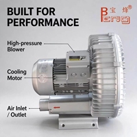 Souffleur d'air industriel haute pression en alliage d'aluminium 750W monophasé, pompe à air vortex pour station d'épuration des eaux usées