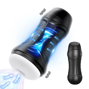 Male Masturbator with Semen Sucking Vibrating Automatic Heating Penis Intelligent Training Vibrator Sex Toys