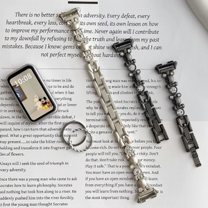 Bracelet de luxe Upro pour Apple Watch Series 10 Ultra 2 49mm 46mm, bracelet en métal incrusté de diamants avec motif d'ours mignon, compatible iWatch 9 8 7 45mm - Product Image 3