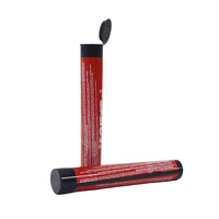 Tube en plastique avec couvercle à ouverture facile, résistant aux enfants, fourni gratuitement, 116 mm, tubes en plastique, tube à cigarettes KP, emballage personnalisé avec logo
