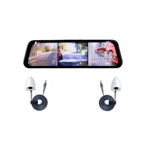 10-inch toàn màn hình IPS 4K streaming Recorder với phía trước bên trái bên phải Ba Ống kính HD AHD xe điểm mù gương chiếu hậu điện tử - Product Image 2