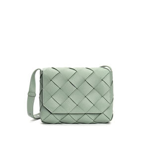 2024 nuevo bolso tejido de cuero genuino Casual moda lichi grano cuero de vaca bolso de hombro para mujer bandolera - Product Image 2