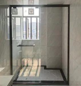 Chuveiro gabinetes de vidro portas dobráveis com rolo deslizando para trás sala do recinto do chuveiro