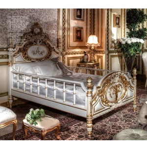 Set Camera da Letto di Lusso Francese per Bambini, Mobili per Bambini, Letto per Bambini in Legno Massello - Product Image 1