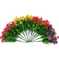 Bunga Daisy Buatan Tangan, Tanaman Hijau Eucalyptus Boxwood untuk Dekorasi Rumah, Taman, Teras, dan Beranda, Indoor & Outdoor