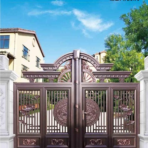 Puerta Plana de Aluminio con Diseño Artístico para Patio de Villa Europea, Uso Residencial, Mecanizado CNC, Venta al por Mayor de Fabricantes - Product Image 3