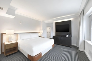 Meubles d'hôtel <span class=keywords><strong>Capital</strong></span> Hilton, lit king-size en bois massif 5 étoiles, fabricant chinois, ensemble de chambre d'hôtel moderne de luxe en MDF - Product Image 3