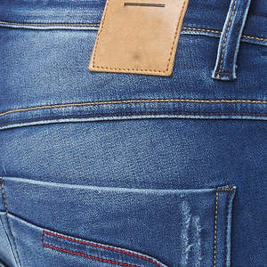 Pantalones vaqueros rectos personalizados de alta calidad para hombre primavera otoño encaje lavado ligero moda High Street rayas grises medias bolsillos laterales ODM - Product Image 4