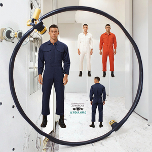 Combinaison de protection chimique noire pour hommes Combinaison de travail en coton imperméable pour travaux agricoles - Product Image 4