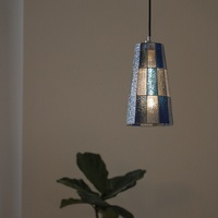 Luminaire suspendu de luxe en verre teinté Art Déco européen pour chevet et salle à manger
