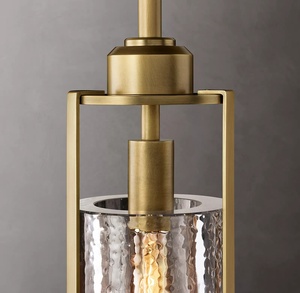 Mesa de cena de cristal francés, Vintage luz colgante, iluminación colgante de latón macizo, colgante de cilindro Arpege, candelabro de cristal moderno - Product Image 4
