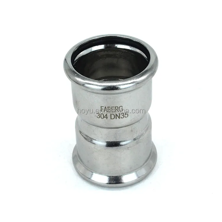 DIN 15X15mm fitting stainless steel V type propress coupling press fitting viega 15mm-54mm Water Supply System