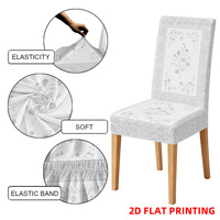 Housse de chaise de salle à manger Kongyu Home Textiles en Spandex extensible, imprimé floral botanique, ajustement universel élastique, vente en gros