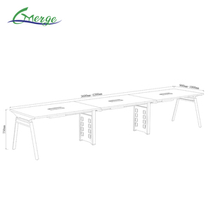 Nhà sản xuất Trung Quốc chuyển đổi mô-đun hội nghị hiện đại hình chữ nhật Bàn họp cho 10 người - Product Image 6