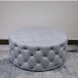 Grand coussin de style antique pouf moderne cube en <span class=keywords><strong>bois</strong></span> chaise ronde tabouret en tissu avec rangement pour le salon et l'hôtel - Product Image 3