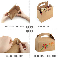 Cajas de Papel Kraft Desechables para Llevar, Embalaje Reciclable, Caja de Regalo Personalizada para Pollo Frito