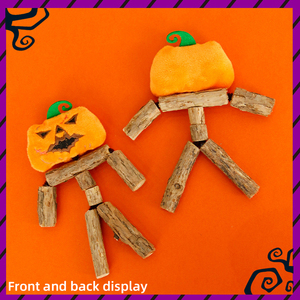 Hoogwaardig Halloween Cartoon Pluche Houten Kauwspeeltje voor Katten - Ecologisch Duurzaam Gebitversterkend & Interactief Cadeau - Product Image 2