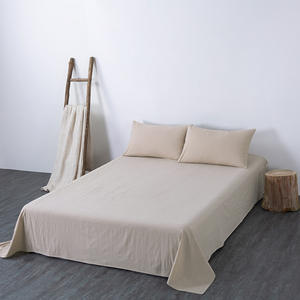 YongHo vente en gros 3 pièces 100% coton gris trois pièces draps plats 300TC jetables avec taies d'oreiller pour la maison hôtel - Product Image 4