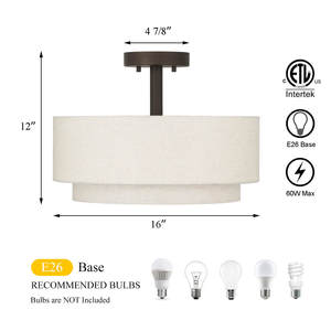 Lámparas de Techo de Tela para Comedor y Dormitorio, Lámparas de Araña y Suspendidas, Lámpara de Techo <span class=keywords><strong>LED</strong></span> para Sala de Estar y Dormitorio - Product Image 5