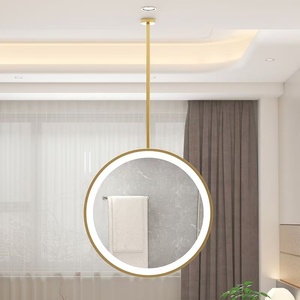 60X40CM Double Face Mirror With LED Night Light Bathroom Decor Suspended Hanging Birthday Occasions Wedding Dropshipping DDP