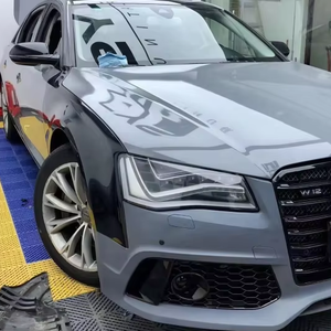 Runde mise à niveau S8 <span class=keywords><strong>RS8</strong></span> modèle pare-chocs avant haute ajustement pour 2011-2018 <span class=keywords><strong>Audi</strong></span> A8 Modification PP matériel pare-chocs avant assemblage Kits de carrosserie - Product Image 1