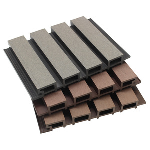 Exterior <strong>Wall</strong> <strong>Covering</strong> Composite Cladding Panels PVC Exterior Co-extruded WPC Cladding Material Fluted Panels - Product Image 6