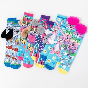 Chaussettes pour enfants en polyester avec oreilles en peluche / nez d'éléphant, chaussettes hautes pour enfants unisexes, mignonnes, pour toutes les saisons - Product Image 5