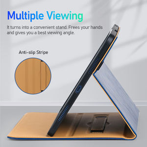 Étui universel pour tablette JUNCHI 2026 avec <span class=keywords><strong>pochette</strong></span> pour cartes, sangle de transport élastique, support double angle, housse de protection en PU+TPU - Product Image 3