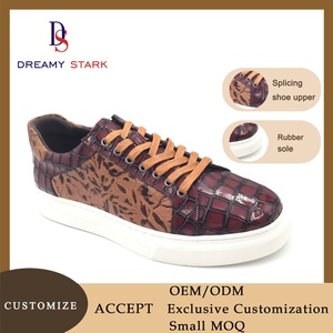 Chaussures en cuir véritable personnalisées, souples et légères, pour le bureau et la carrière, à lacets, sportives, élégantes, confortables pour l'automne, design texturé. - Product Image 2