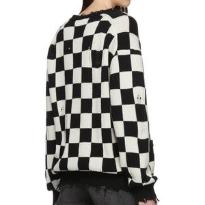 <span class=keywords><strong>Cardigan</strong></span> Invernale da Donna Personalizzato OEM ODM con Logo, <span class=keywords><strong>Nero</strong></span> e Bianco, Casual, Antirughe, 100% <span class=keywords><strong>Cotone</strong></span>, Lavorato a Maglia con Scollo a V - Product Image 4