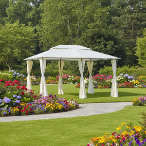 Yoho elegante arco cenador y puente diseño aluminio Gazebo pérgola impermeable Louvre techo pabellón con Material de <span class=keywords><strong>acero</strong></span> - Product Image 1