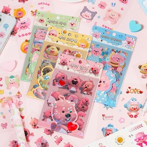 JHM Lot de 6 autocollants pour petit louveteau de maïs, bande dessinée créative pour enfants, <span class=keywords><strong>film</strong></span> découpé, matériel pour animaux de compagnie - Product Image 1