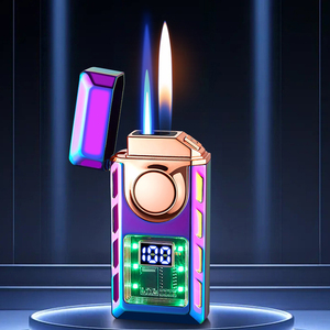 Encendedor de gas butano de doble llama Encendido de arco Regalo de negocios Encendedor de cigarrillos - Product Image 2
