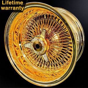 Roues forgées Roues en fil d'or <span class=keywords><strong>2</strong></span>/3 Bar Knock Off Spoke PCD 5x114.3 <span class=keywords><strong>CB</strong></span> 72.6mm Jantes pour Chevy Impala Cadillac <span class=keywords><strong>Lincoln</strong></span> classique - Product Image 1