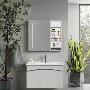 מודרני ארון רחצה מודולרי בסגנון נורדי מודרני סט עם כיור ומראה מיוצר באופן מקצועי במחיר נחמד - Product Image 2