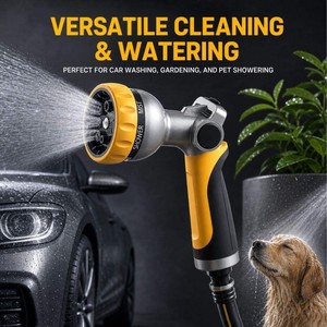 Jet Hose Nozzle Zinc Alloy Metal Heavy Duty Pattern by Thumb 60PSI for Garden Watering Patio Cleaning - Product Image 2