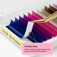Extensions de cils individuels Jeleap Premium 0.03/0.05/0.10/0.15/0.20, volume facile, marron, faits à la main, sans cruauté, épais, 6-32