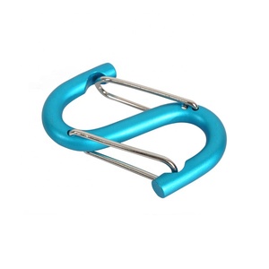 Factory Custom Logo Wholesale Outdoor S Shape Snap Tactical Keychain Hook Carabiner Clip Aluminium Carabiner Hooks