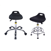 Chaise antistatique mobile de haute qualité avec accoudoir chaise Esd de laboratoire de salle blanche en mousse Pu noire