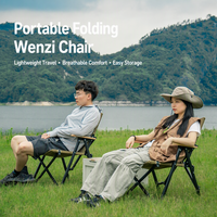 Chaise de camping pliable portable style Kermit, structure en acier, chaise d'extérieur légère et pliable pour les voyages, les pique-niques et la pêche