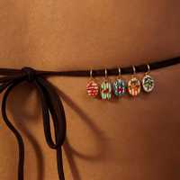 YML & roestvrijstalen bedrukte hanger fruit bloemen letter gestreept patroon voor charme DIY armband ketting sieraden accessoires