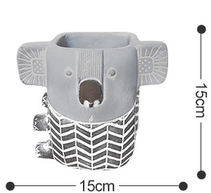 Maceta de cemento con forma de León y <span class=keywords><strong>koala</strong></span> para suculentas, maceta de cemento con forma de animal, barata, de alta calidad, nuevo diseño - Product Image 4