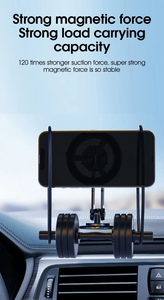 Penyangga ponsel magnetik kuat untuk mobil, klip ventilasi udara ABS, lengan fleksibel, braket pegangan ponsel, braket penyangga mobil magnetik - Product Image 6