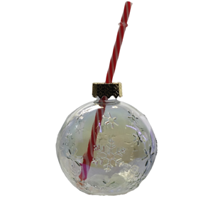 Độc đáo hình dạng bóng đèn thủy tinh đầy màu sắc uống nước giải khát nước trái cây chai cà phê với rơm - Product Image 2